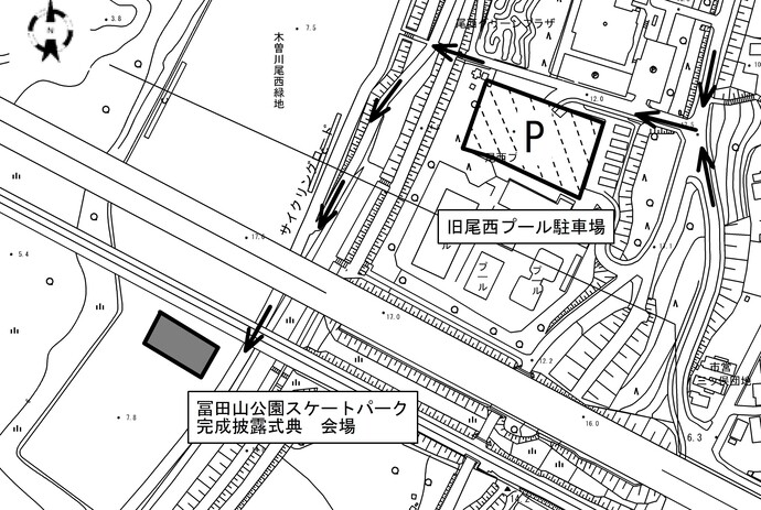 スケートパーク式典案内図