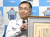 表敬訪問者の写真
