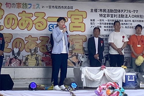 市長があいさつしている写真