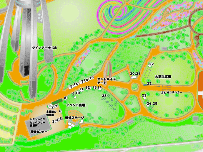 2024秋の緑化フェアの案内図