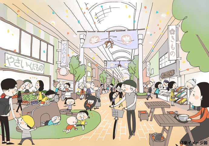 一宮まちなか未来ビジョン「一宮市本町商店街の将来イメージスケッチ」