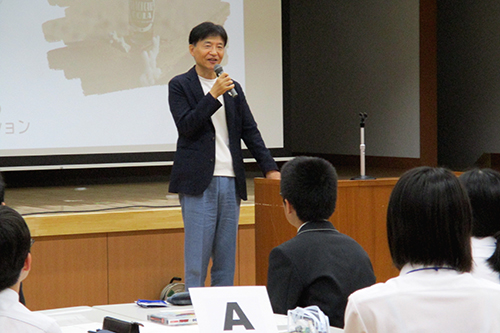 市長が参観している写真