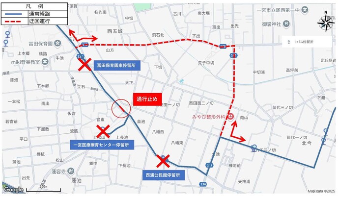 尾西南迂回ルート