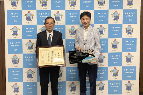 記念撮影の写真