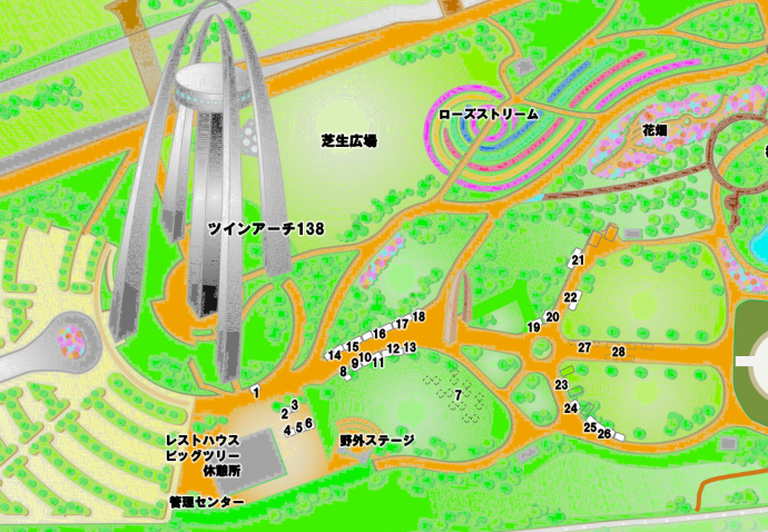 2025秋の緑化フェアの案内図