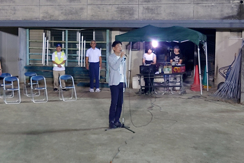 市長があいさつしている写真