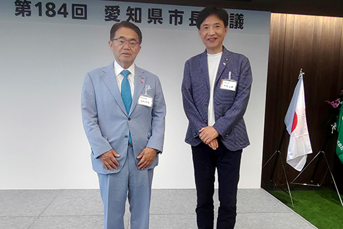知事と写真