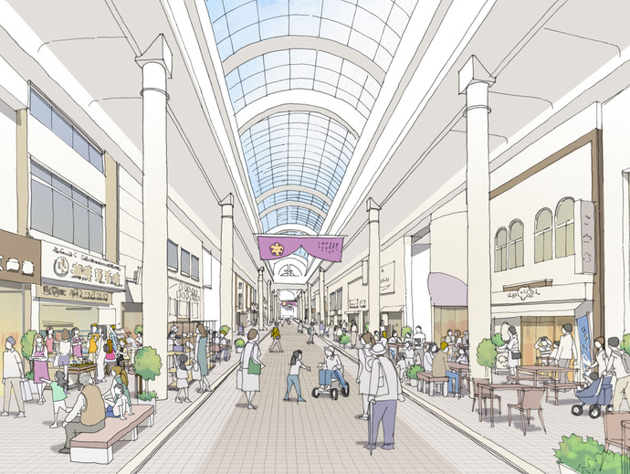 一宮市本町商店街の将来イメージパース公表用
