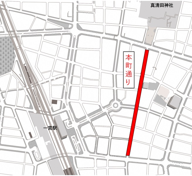 本町商店街位置図