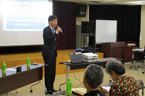 市長が講話している写真