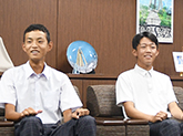 表敬訪問者の写真