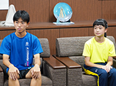 表敬訪問者の写真