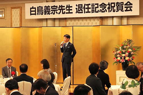 市長があいさつをしている写真