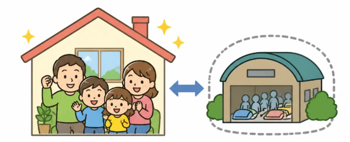 本当に支援が必要な方のために、避難所を守るイメージ