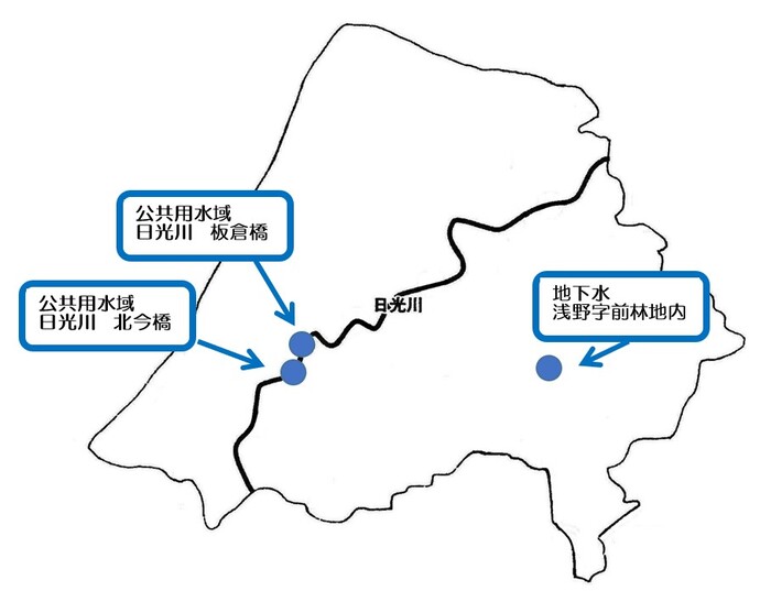 公共用水域の測定地点図