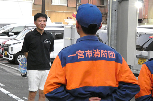 市長があいさつをしている写真