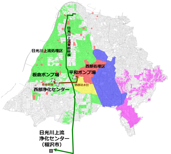 西部位置図