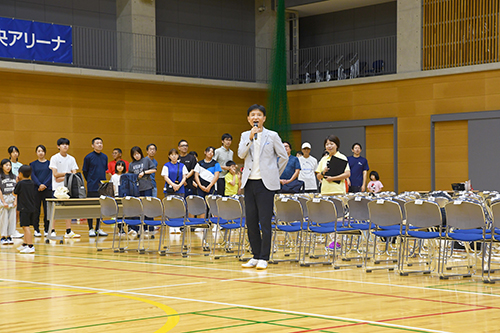 市長があいさつをしている写真